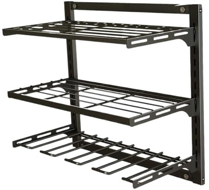 Power Tool Organiser - Wall Mounted Storage Shelf, High Performance Drill Holder Rack, Tool Station for Garage Utility, Cordless Charging Slot Organiser for Cellar Shed, Workshop, Wall Hangings
