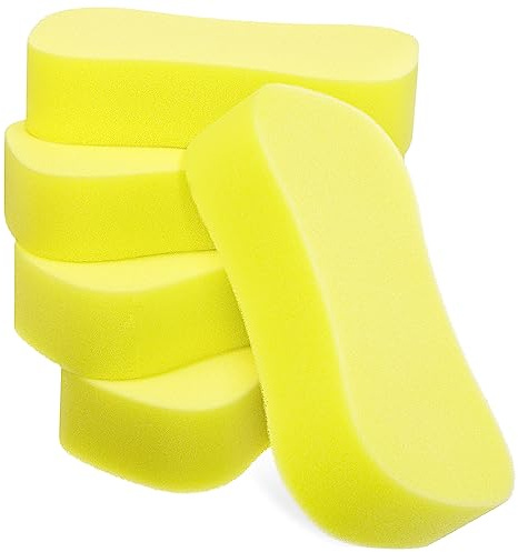 SOLUSTRE 10 Pièces Éponges de Nettoyage Lavables et Réutilisables Éponges Non Rayantes pour Lavage Voiture Cuisine et Maison Surface Perforée pour Nettoyage Prise Main Confortable