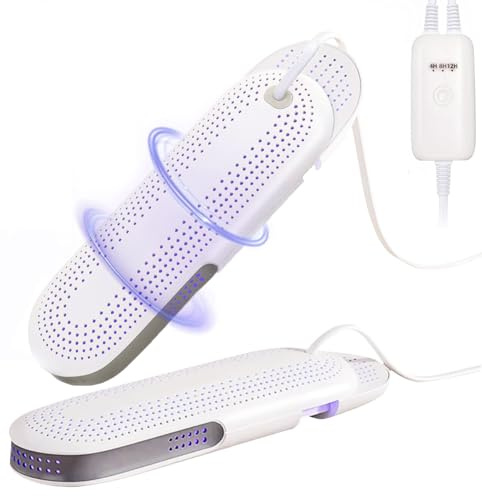 massway Asciuga scarpe elettrico, asciuga stivali, scalda scarpe e stivali, con timer, spegnimento automatico, per scarpe, stivali da sci, inverno e pioggia