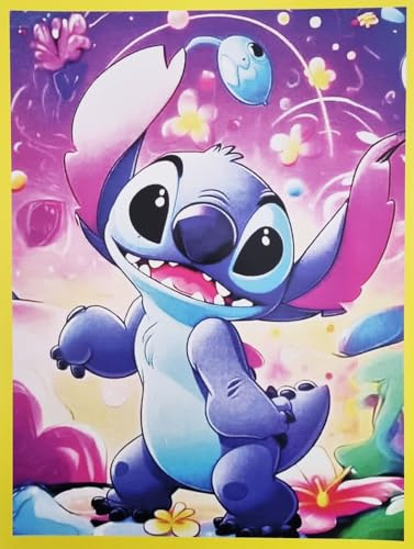 Disney Poster décoratif mural série Dessin animé Stitch Live Action Impression sur papier couché 40 x 30 cm sans cadre