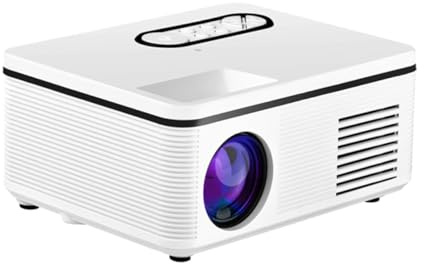 Projecteur LED Mini Portable S361 Blanc en PVC pour Usage Domestique | Compact et Léger, Faible Consommation, Adapté aux Garçon et Filles, pour Voyage et Lecture Multimédia