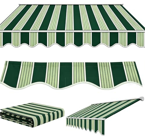 Lona de Repuesto para Toldo con Cenefa, 3.8x2.50m Tela para Toldos Exterior Recambio 4.5x3.50m para Exterior Ventanas(9.3x6.5ft(285x200cm))