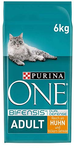 PURINA ONE BIFENSIS Adult Katzentrockenfutter: reich an Huhn, stärkt natürliche Abwehrkräfte, für gesunde Knochen, Haut, Zähne & Harnwege I ab 1 Jahr