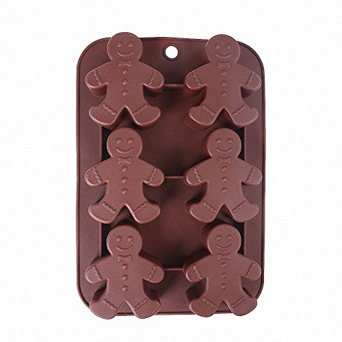 Pepparkaksman silikonform – moldFun julfest pepparkaksform för choklad, tvålar, kakbakning, isbitar, jello-shots, muffins, kakor