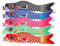 Ulable Fünffarbige Karpfenflagge, bunt, japanischer Stil, Fischflagge, japanischer Karpfenwindsack, 5 Farben, 55 x 13,5 cm