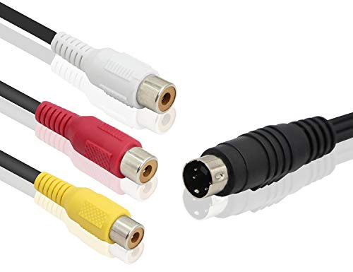 4 pin S-video a 3 RCA AV femmina cavo per video TV Cavo adattatore connettore computer PC laptop (27 cm)