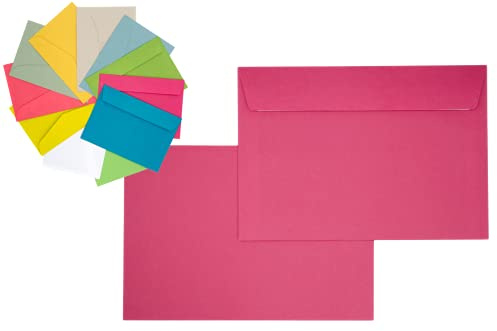 25/50/100x Briefumschlag Pink/Magenta/Rosa DIN C6 Fensterlos (25 Stk, Pink)
