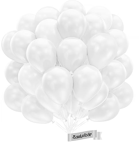 Palloncini Organico • 50 Pezzi • Prodotto in Europa • Ø34cm • palloncino biologici certificati e sostenibili • Bianco perlato • Matrimonio • Elio • Climatizzati neutro