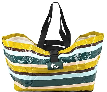 balu Große Allzweck-Tasche, XXL Tasche, Reisetasche, Einkaufstasche, Wickeltasche, Aufbewahrung, Strandtasche, Autotasche, wiederverwendbar, stabil, ca. 40 x 60 cm, 71 l, verschließbar