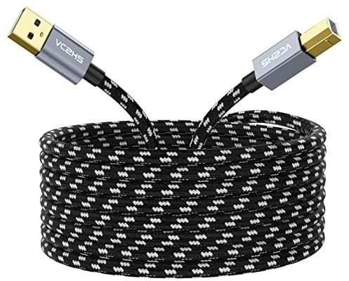 Druckerkabel - VCZHS USB Drucker Kabel USB auf USB B Kabel Scanner Druckkabel Kompatibel für Epson Dell Canon HP USB Drucker Kabel 2m