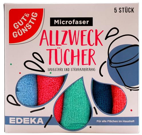 Edeka Gut & Günstig Microfaser Allzwecktücher 5 Stück, 10er Pack (10 x 5 Stück)