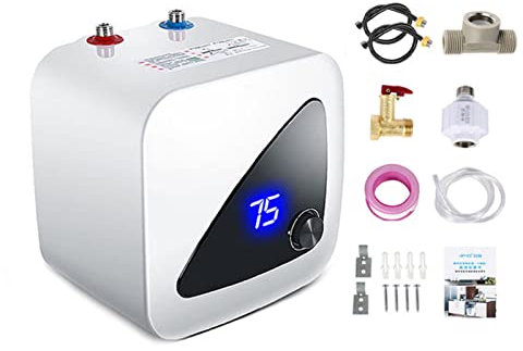 1500W Speed Hot Electric Water Heater Portable Mini Instant Electric Hot Water Heater System Electric Tankless Water Heater for Kitchen Washing Faucet