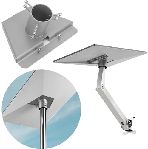 Adattatore per Tubo Parabolico Satellitare, Supporto in Acciaio Inossidabile per Antenne Gen3 V3, capacità di Carico di 500 Libbre, Installazione Semplice, Finitura in Vernice