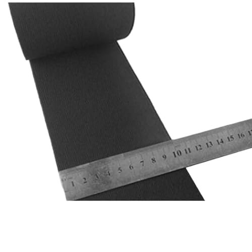 XPJYUA Gummiband 10 cm/15 cm/20 cm breites schwarzes elastisches Gummiband for Nähen, Häkeln, elastisches Band, Korsett, Gürtel, Herstellungsmaterial(1 Meter_10CM)
