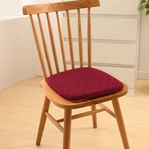 HCMVDLF CojíN De Espuma ViscoeláStica para Silla 35x35cm, CojíN De Esponja para Asiento, con Lazos Y Funda ExtraíBle, con Cremallera, Cuadrado, para JardíN, Comedor, Oficina, Sala De Estar