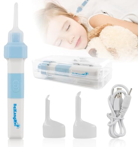TaimeiMao Oroclear Ohrenschmalz Entferner Sauger, Oroclear Ohrenschmalz- | Sauger, Elektrisch Ohrenschmalz Entferner, Wiederaufladbar, Ohrenschmalz-Reiniger mit 2 Waschbaren Ersatzköpfen und USB