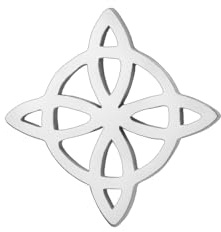 Dreamtimes Broche en forme de nœud de sorcière en acier inoxydable Bijou gothique pour homme et femme Amulette mystique celtique Parfait pour Halloween costume de sorcellerie accessoires