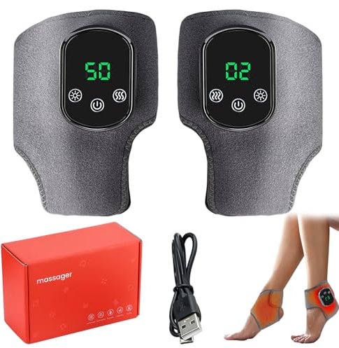 Emsense Foot Massager, Emsense Fußmassagegerät, Fußgelenk Massagegerät mit Wärme, Beinmassagegerät mit 3 Modi, 5 Wärmestufen, Wadenmassagegerät Geschenk für Frauen Männer (2PCS)