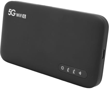 Tonysa Routeur Hotspot 5G WiFi 6, Modem WiFi Mobile Portable avec Emplacement pour Carte SIM, Router Travel Prend en Charge 16 Appareils, 6100mAh Battery for Smartphone Tablet Ordinateur