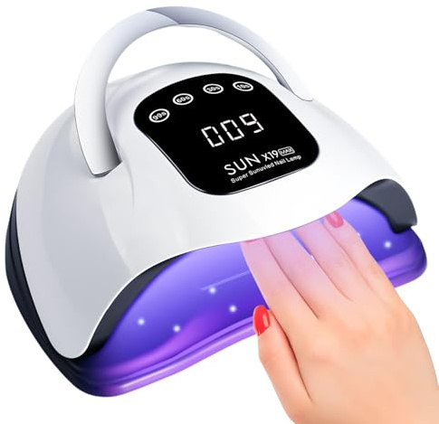 UV LED Nail Lamp with 72 Beads, 320W Nail Curing Lamps for Gel Polish with Automatic Sensor/4 Timer Setting,Led Nail Dryer, Professional Nail Art Drying Tools for Fingernail and Toenail.