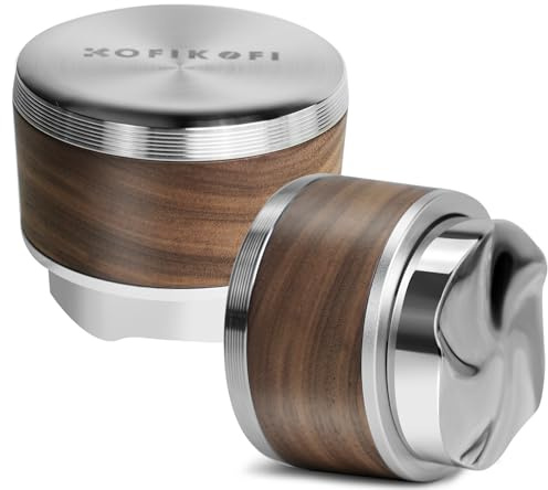 KOFIKOFI Kaffeeverteiler 54mm Kaffee Distributor, Espresso Verteiler Werkzeug Einstellbare Höhe Espresso Leveler 54mm Edelstahl Basis für 54mm Portafilter Espresso Zubehör