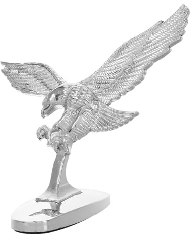 Abaodam Auto-Kühlerfigur Adler Metall 3D Motorhaubendekor Universelles Auto Emblem Frontzierde Für Pkw Und Motorrad 8.50 X 6.40 X 2.80 cm