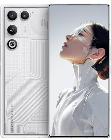 REDMAGIC 11 Air 144Hz Smartphone Gaming, 5G Android Téléphone Portable, 16GB RAM+512GB ROM, Snapdragon 8 Elite, 6.85 OLED Écran, FHD+, 50MP Caméra, 80W Chargeur, Dual-Sim, NFC Blanc