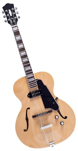 Elektrische Gitarre Musikinstrumente Jazz E Gitarre Für Anfänger Und Erwachsene Mit Chrom Mechaniken Und Humbucker Tonabnehmer Aus Ahornhals(Off White)