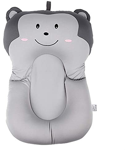 Aramox Babybadkudde Babybadmatta Nyfödd Baby Småbarn Toddler Badsvamp Baby Mjuk Badkudde Badkar Badkar Flytande luftkudde Kuddematta (grå)
