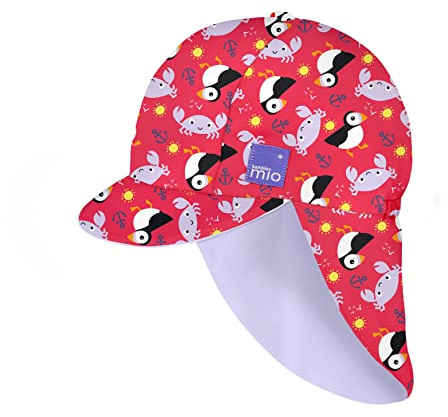 Bambino Mio, Casquette de Bain bébé réversible, Protection Solaire UPF40+, Couvre-Nuque intégré, Mignon, s-m (<12 Mois)