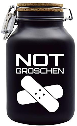 Spardose Notgroschen Geld Geschenk Idee Schwarz XXL