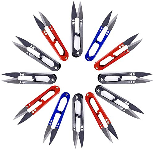 12 Pcs Mini Schere, NäH Scheren Set, Schere NäHen Stoff, Stoffschere NäHen Set zum Schneiden von Stichstickereien, DIY Projektbedarf, Angelschnur, Stoff, Faden, Kleine Pflanzen, 10,4*3cm(Mehrfarbig) | yeemeen Stoffschere NäHen Set, Nähschere, Trimmschere Hanf,für Nähen Basteln Pflanzen 10,4*3cm(Mehrfarbig)