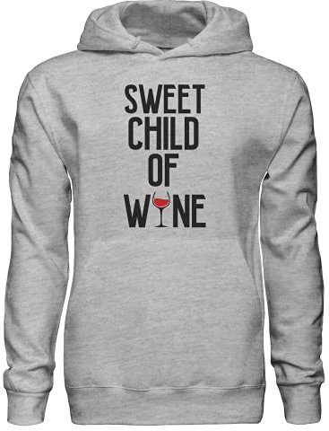 Dulce Niño de Vino Niza Copa de Vino Tinto Pullover Sudadera con capucha bnft, gris, XL