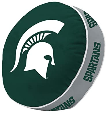 Logo Brands NCAA Michigan State Spartans Puff Pillow – Plush, Soft, Stretchy with Team Color Design