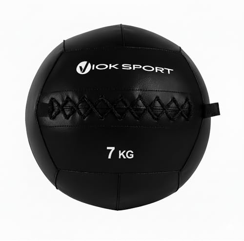 VIOK SPORT Wall Ball 7, 8, 9 y 15 kg Balón de Entrenamiento para Cross Training, Fuerza y Core - Fabricado en PVC - Resistente y Versátil (7kg)