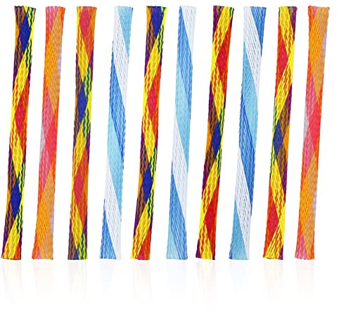 LAMXD Cat Tube Spring Toy, Interactive Cat Plastic Coil Toy for Indoor Kittens, BPA-Free Colorful Coil to Swat, Bite, Hunt (10Pack)