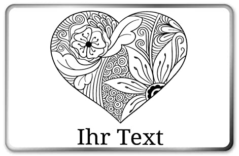 Geschenkdose Herz personalisiert, Metall eckig, mit Wunschtext | Geschenkbox mit Herz-Motiv für Geldgeschenke, Gutscheine oder Pralinen – zur Hochzeit oder zum Valentinstag