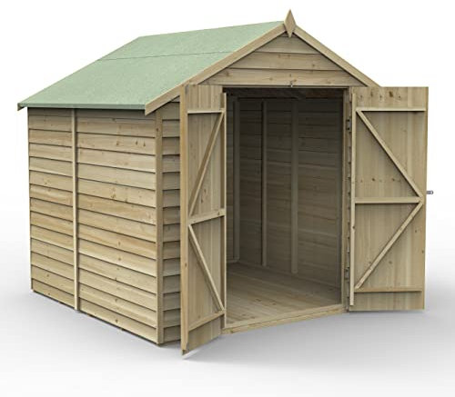 Forest Garden 4LIFE Apex Shed 7x7 | Double Door | No Window|25 Year Anti-Rot Guarantee