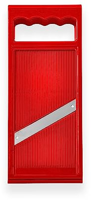 weSTOCK - Cortadora de verduras de plástico ABS sólido con asa ergonómica - Rebanadas finas de 1 mm - Ideal para verduras, verduras y frutas - Dimensiones 270 x 105 mm (rojo)
