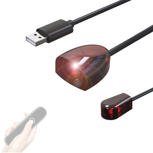 iHaospace Infrared Remote Control Extension Cable, IR Repeater IR Receiver Infrared Remote Control Extender IR Extension IR Receiver USB Cable for TV Box
