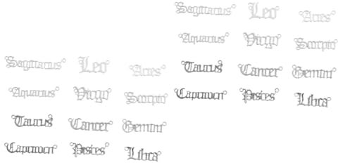 SHINEOFI Perlen 48 Stk Sternzeichen-anhänger Schmuckherstellungszubehör Perlenketten 12 Zauber Schmetterling-wand-dekor Buchstabenanhänger Selber Machen -anhänger Diamant Charm-perlen