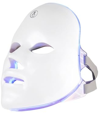 cubierta facial de luz roja, mascarilla facial LED,Mascarilla 7-1 Colores | Máscara de luz roja LED, cubierta facial recargable portátil, dispositivo inalámbrico para el cuidado de la piel