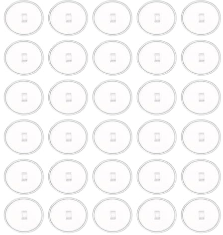 Packung mit 30 selbstklebenden Haken, transparente Wandhaken für Decken, Handtuchhaken, selbstklebende Haken, Durchmesser 2 cm, kein Bohren erforderlich, Küche, Bad, Wand, Decke, Türaufhänger