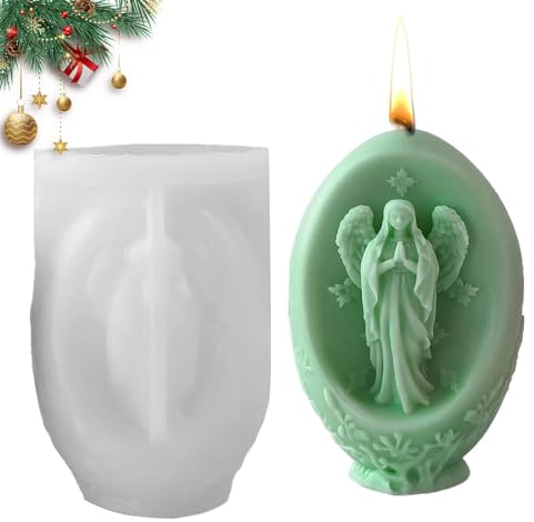 Stampo per candele a forma di Gesù, stampo per candela della Vergine Maria, stampo in silicone per candele della sacra famiglia della Natività, strumento di cera D-IY G-ifts fatto a mano, stampi per