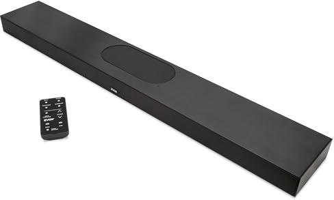 ZVOX AccuVoice AV855 Dialogue Clarifying Soundbar - Patented Hearing Technology with 20 Levels of Voice Boost, Dual Subwoofers, Low-Profile TV Speaker for Home Theater and Smart TV - Black