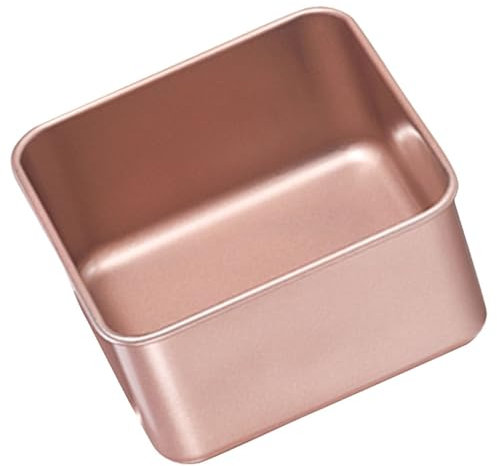 PRETYZOOM Petit Moule à Cake Carré 20 Cm En Métal Doré Résistant à L'usure Poêle Antiadhésive Pour Four Cuisson Pâtisserie Professionnelle Usage Familial