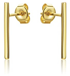 PRINS JEWELS Ohrstecker 9 Karat Kleine Stab Motiv Ohrringe Aus 375 Gelbgold