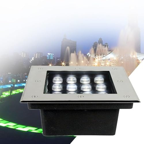Luces LED Para Paisajes En El Suelo - Luces LED Enterrada Para Exteriores Cuadradas, Luz LED Empotrada Para Exteriores, Foco LED Impermeable IP66, Para Terrazas, Jardines, Caminos De Piscinas(Blue,4w(
