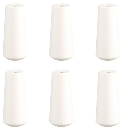 Bojueshaw 6pcs Wooden Blind Cord Ends,White Safety Pull Knobs,Replacement Tassels,Hanging Small Pendants for Window Blinds & Shades