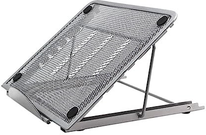 CONGARTENO Supporto Per Laptop Acciaio e Plastica Base Di Raffreddamento Portatile Per Notebook Colore Grigio Argento Supporto Ergonomico Per Desktop